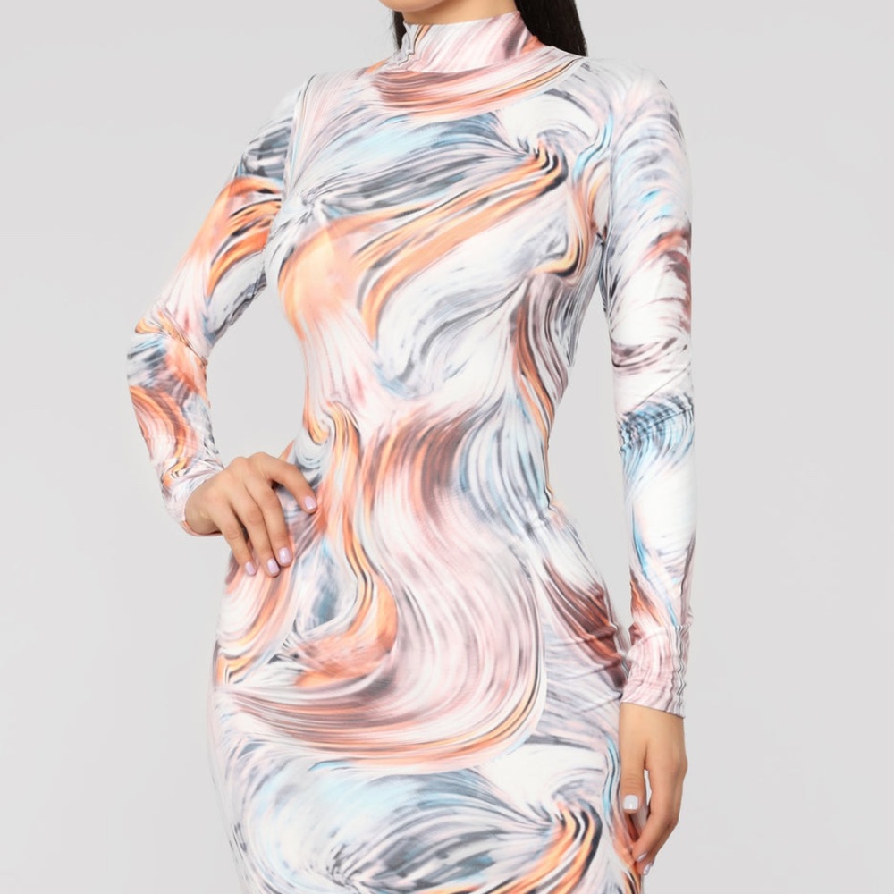 Stormy Weather Mini Dress - Multi - S